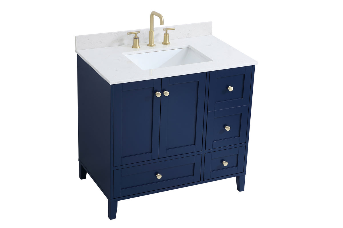 Elegant Lighting - VF18036BL-BS - Bathroom Vanity Set - Sommerville - Blue