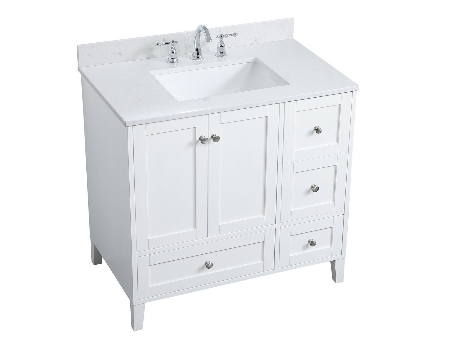 Elegant Lighting - VF18036WH-BS - Bathroom Vanity Set - sommerville - White