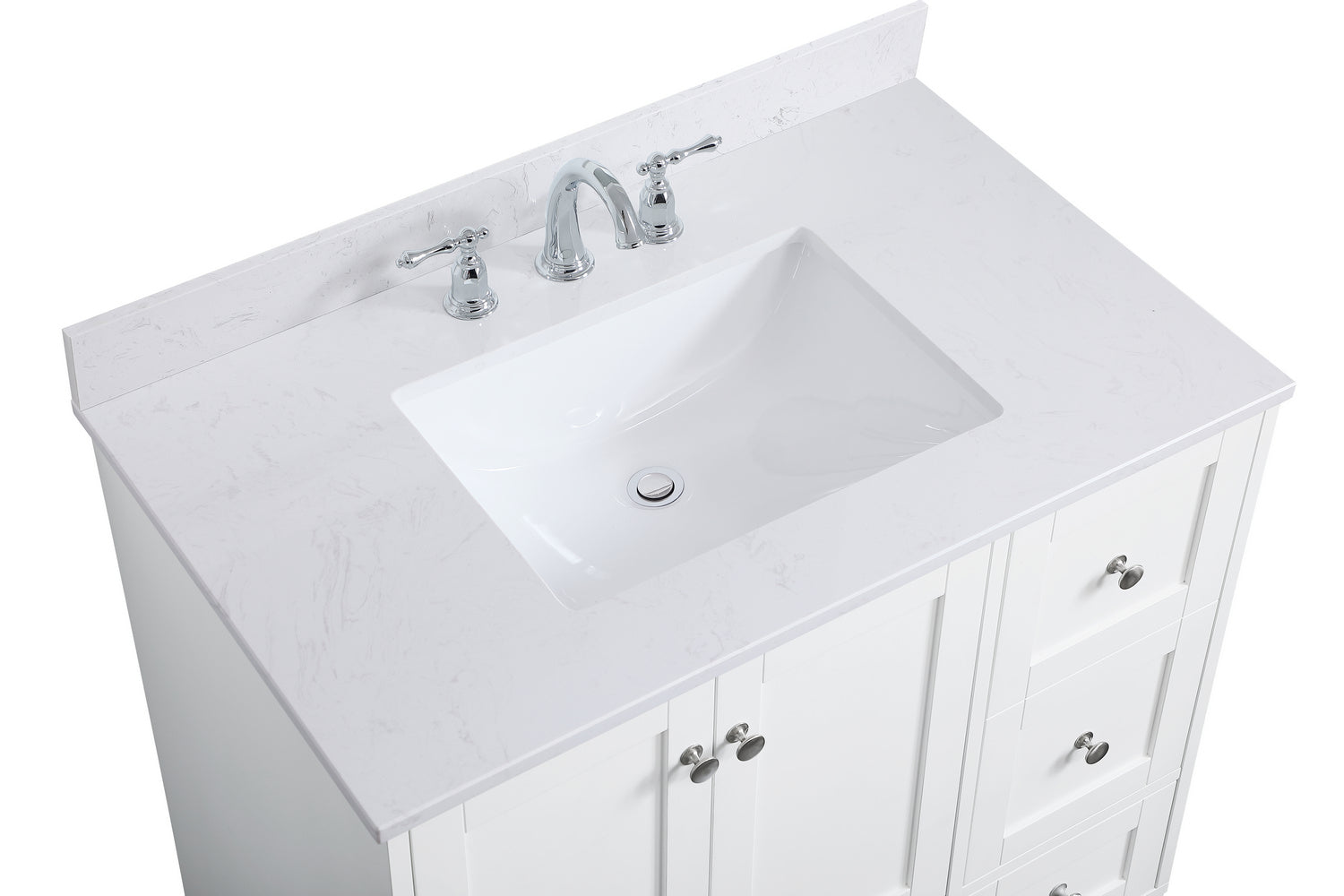 Elegant Lighting - VF18036WH-BS - Bathroom Vanity Set - sommerville - White