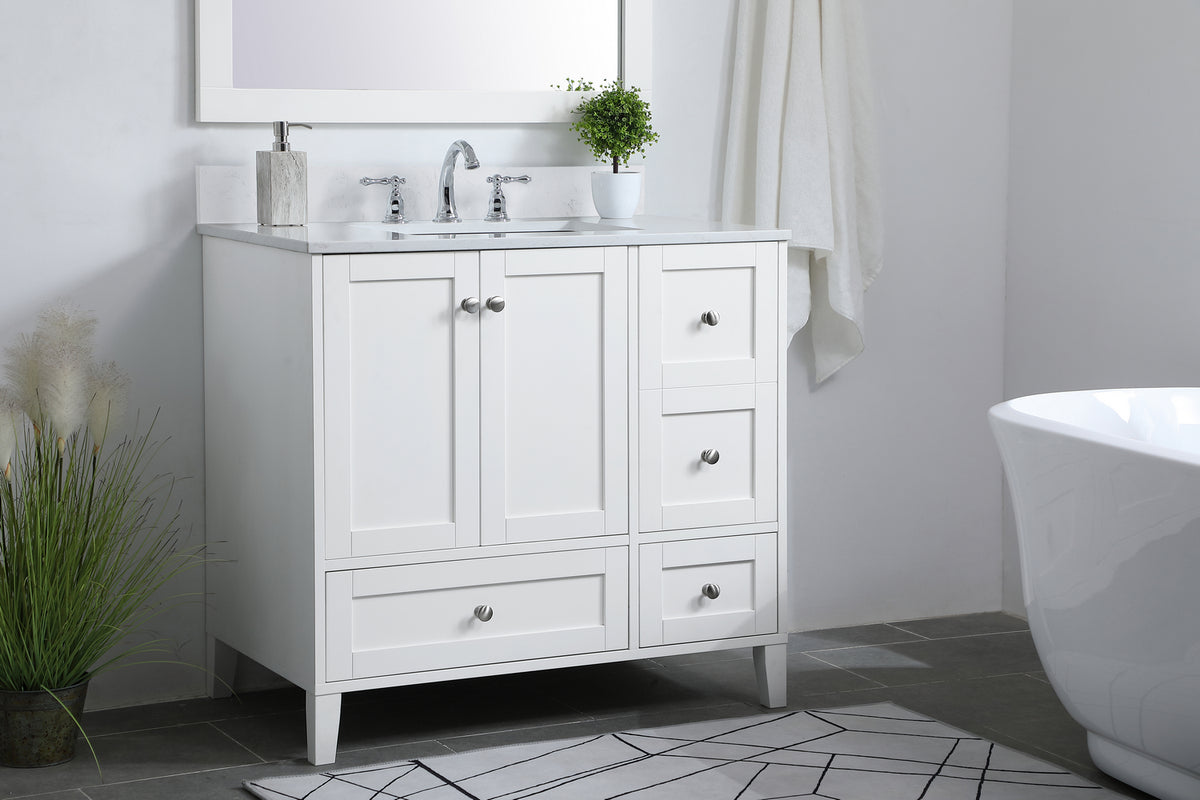 Elegant Lighting - VF18036WH-BS - Bathroom Vanity Set - sommerville - White