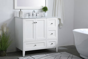 Elegant Lighting - VF18036WH-BS - Bathroom Vanity Set - sommerville - White