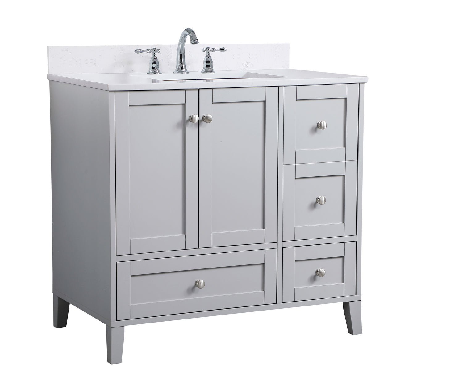 Elegant Lighting - VF18036GR-BS - Bathroom Vanity Set - sommerville - Grey