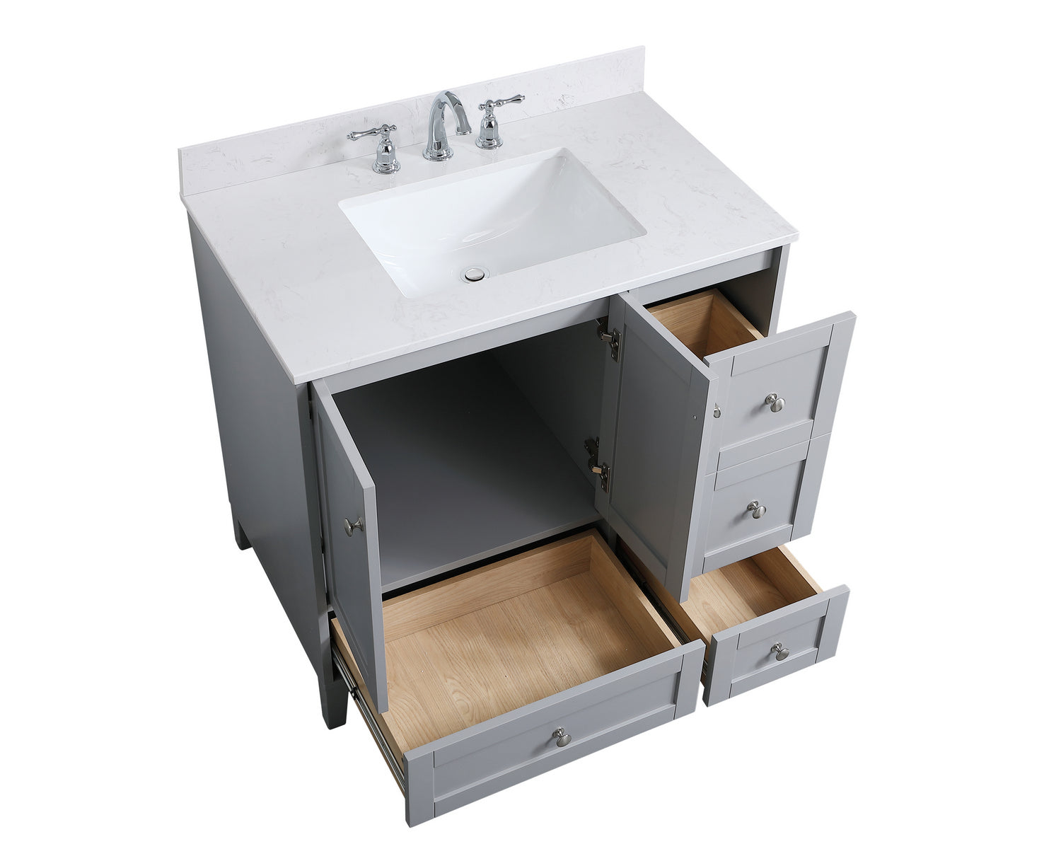 Elegant Lighting - VF18036GR-BS - Bathroom Vanity Set - sommerville - Grey