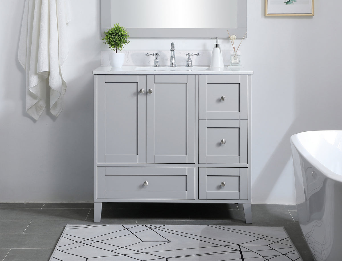 Elegant Lighting - VF18036GR-BS - Bathroom Vanity Set - sommerville - Grey