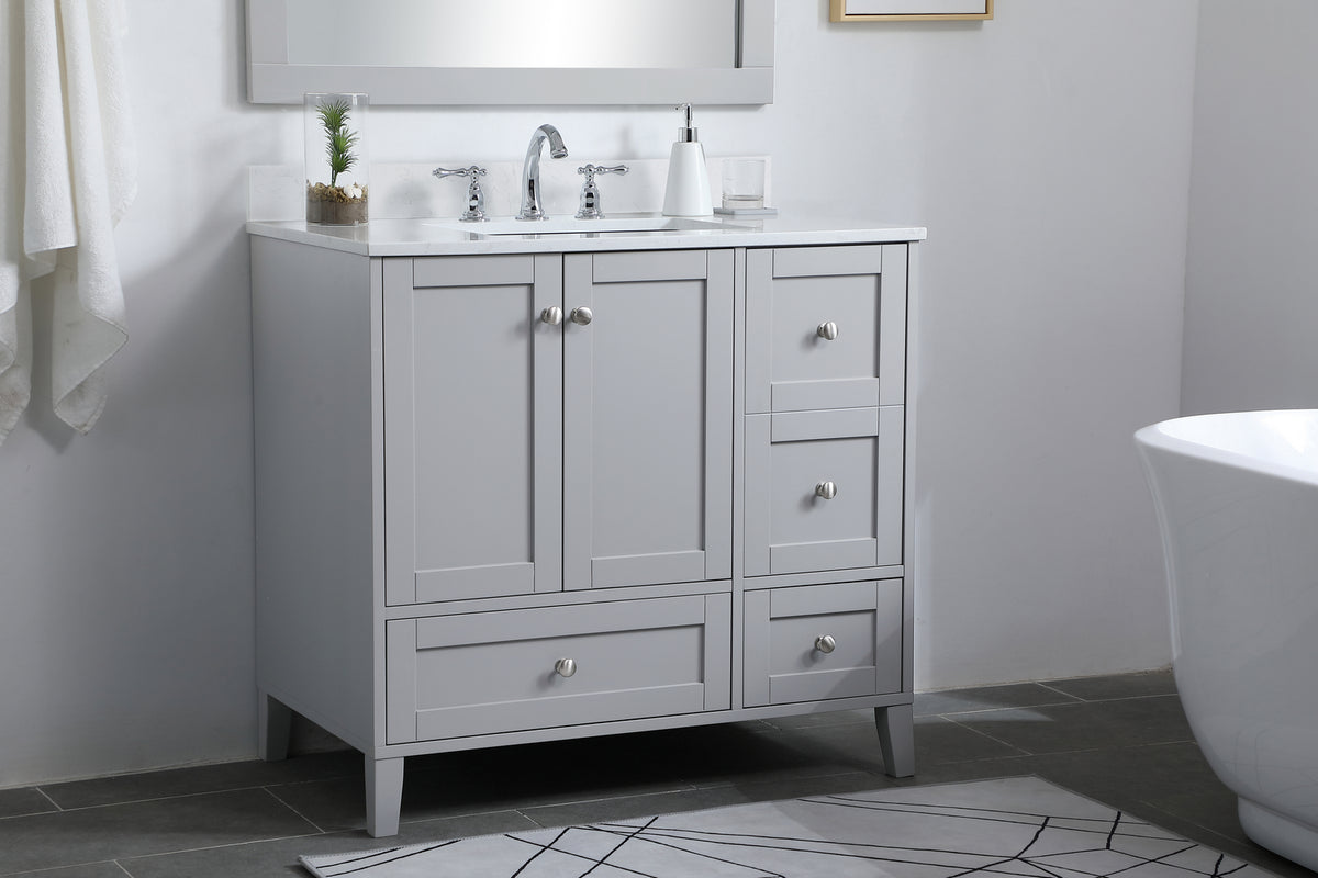 Elegant Lighting - VF18036GR-BS - Bathroom Vanity Set - sommerville - Grey