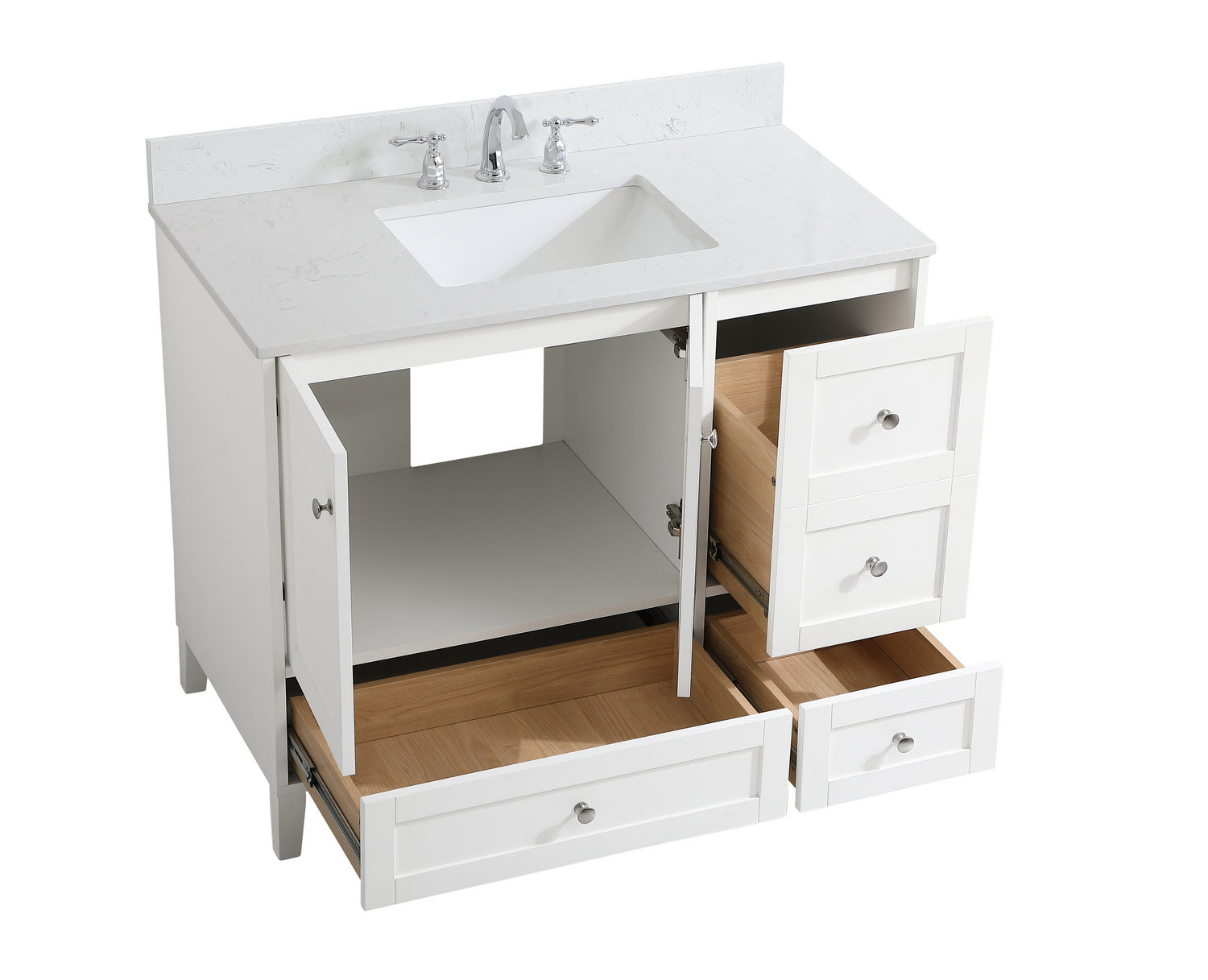 Elegant Lighting - VF18042WH-BS - Bathroom Vanity Set - sommerville - White