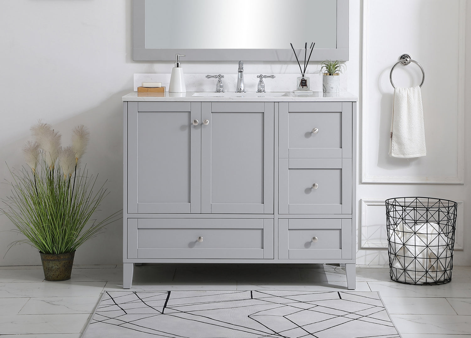 Elegant Lighting - VF18042GR-BS - Bathroom Vanity Set - sommerville - Grey