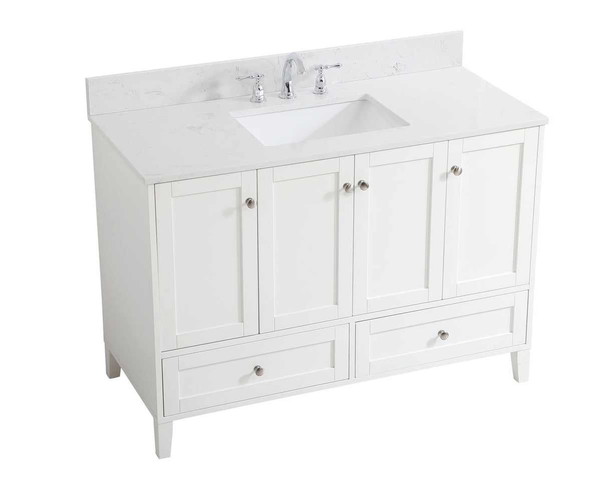 Elegant Lighting - VF18048WH-BS - Bathroom Vanity Set - sommerville - White