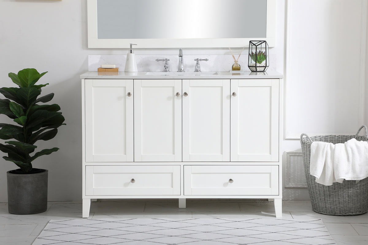 Elegant Lighting - VF18048WH-BS - Bathroom Vanity Set - sommerville - White