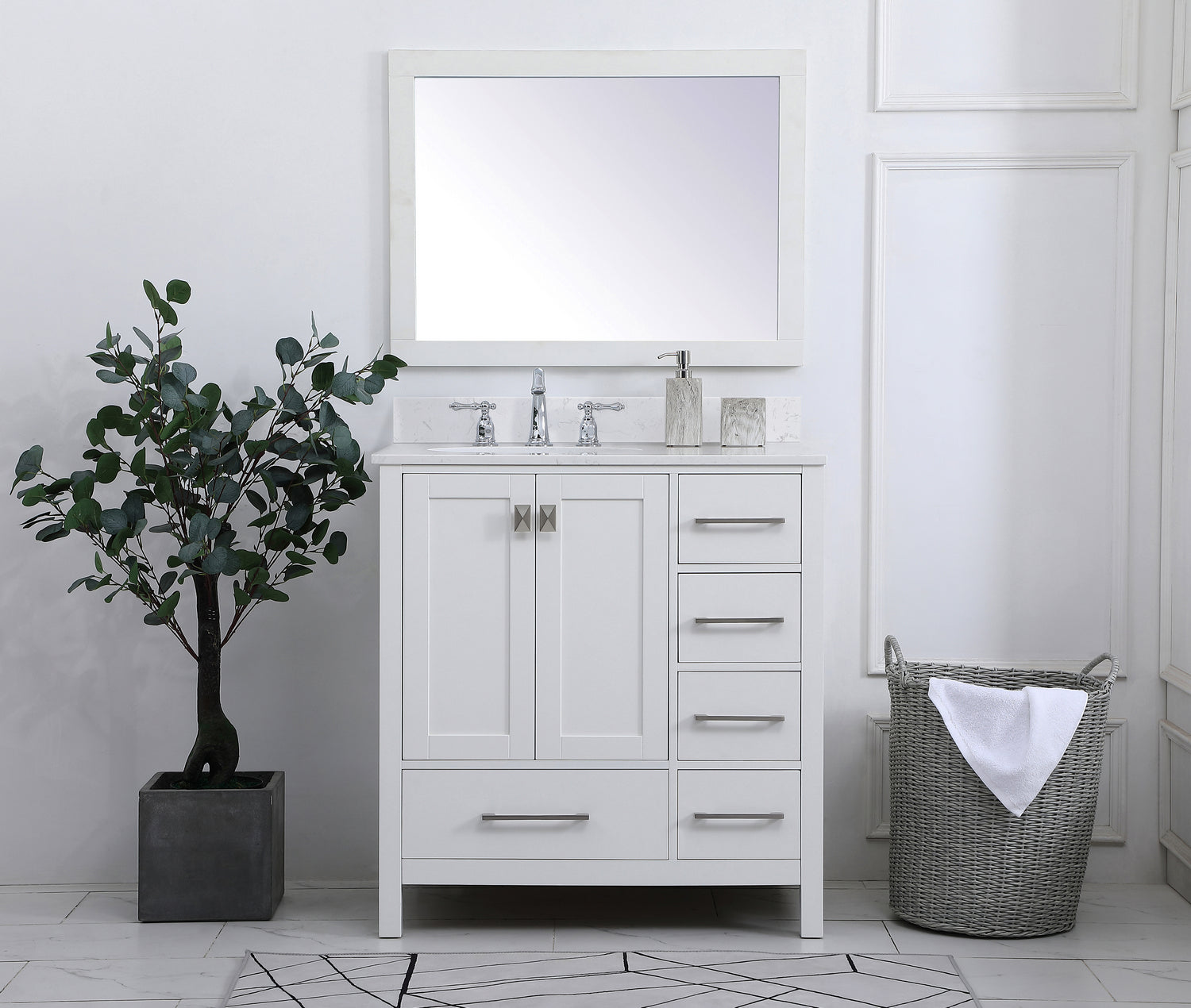 Elegant Lighting - VF18832WH-BS - Bathroom Vanity Set - Irene - White