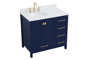 Elegant Lighting - VF18836BL-BS - Bathroom Vanity Set - Irene - Blue