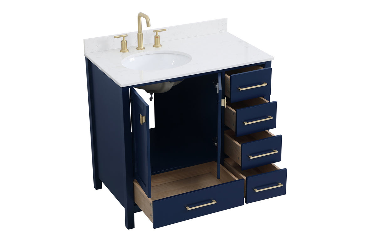 Elegant Lighting - VF18836BL-BS - Bathroom Vanity Set - Irene - Blue