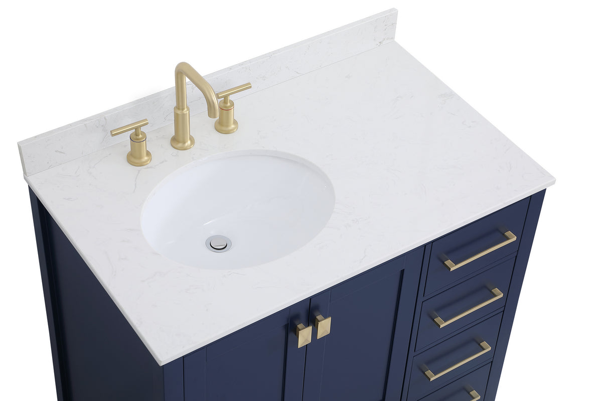 Elegant Lighting - VF18836BL-BS - Bathroom Vanity Set - Irene - Blue