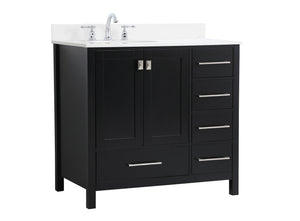 Elegant Lighting - VF18836BK-BS - Bathroom Vanity Set - Irene - Black