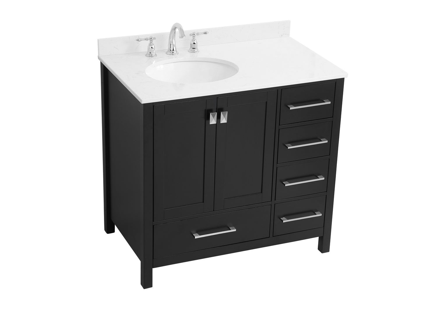 Elegant Lighting - VF18836BK-BS - Bathroom Vanity Set - Irene - Black