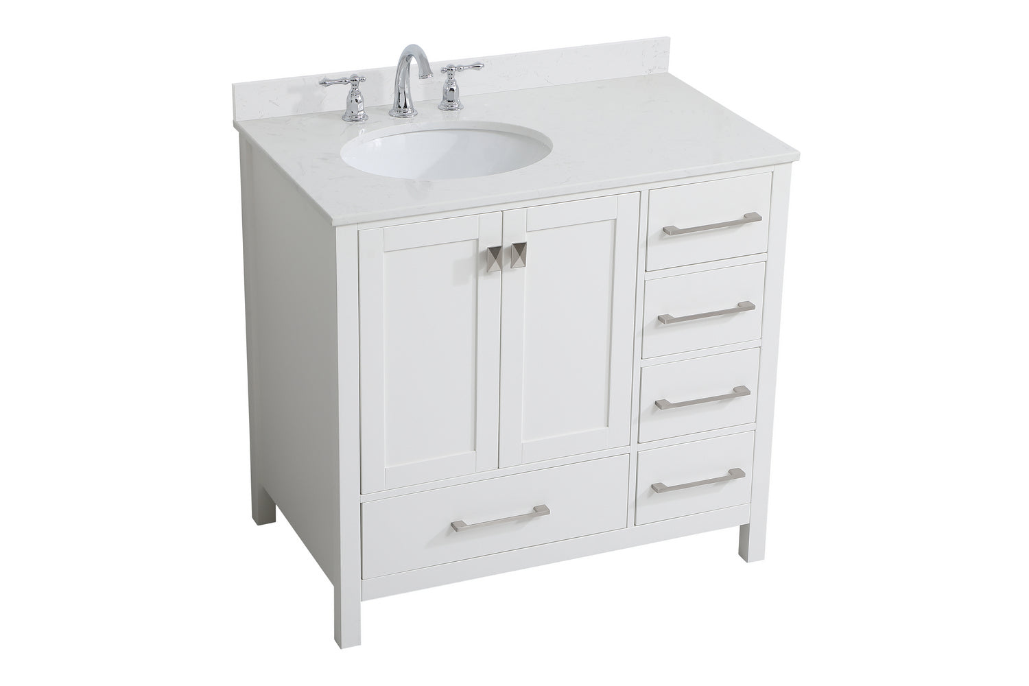 Elegant Lighting - VF18836WH-BS - Bathroom Vanity Set - Irene - White