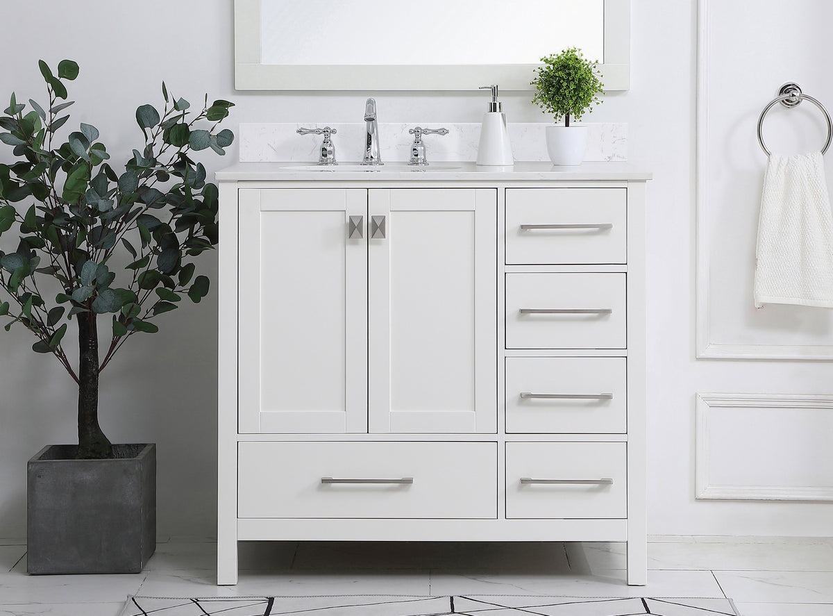 Elegant Lighting - VF18836WH-BS - Bathroom Vanity Set - Irene - White