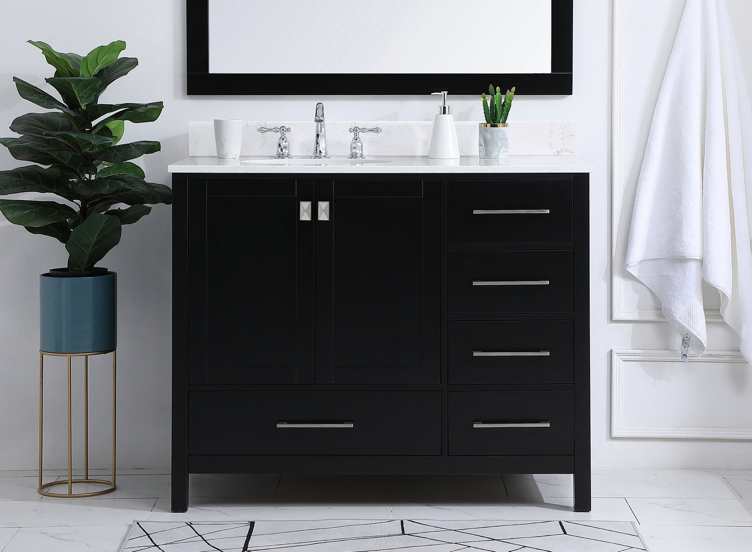 Elegant Lighting - VF18842BK-BS - Bathroom Vanity Set - Irene - Black