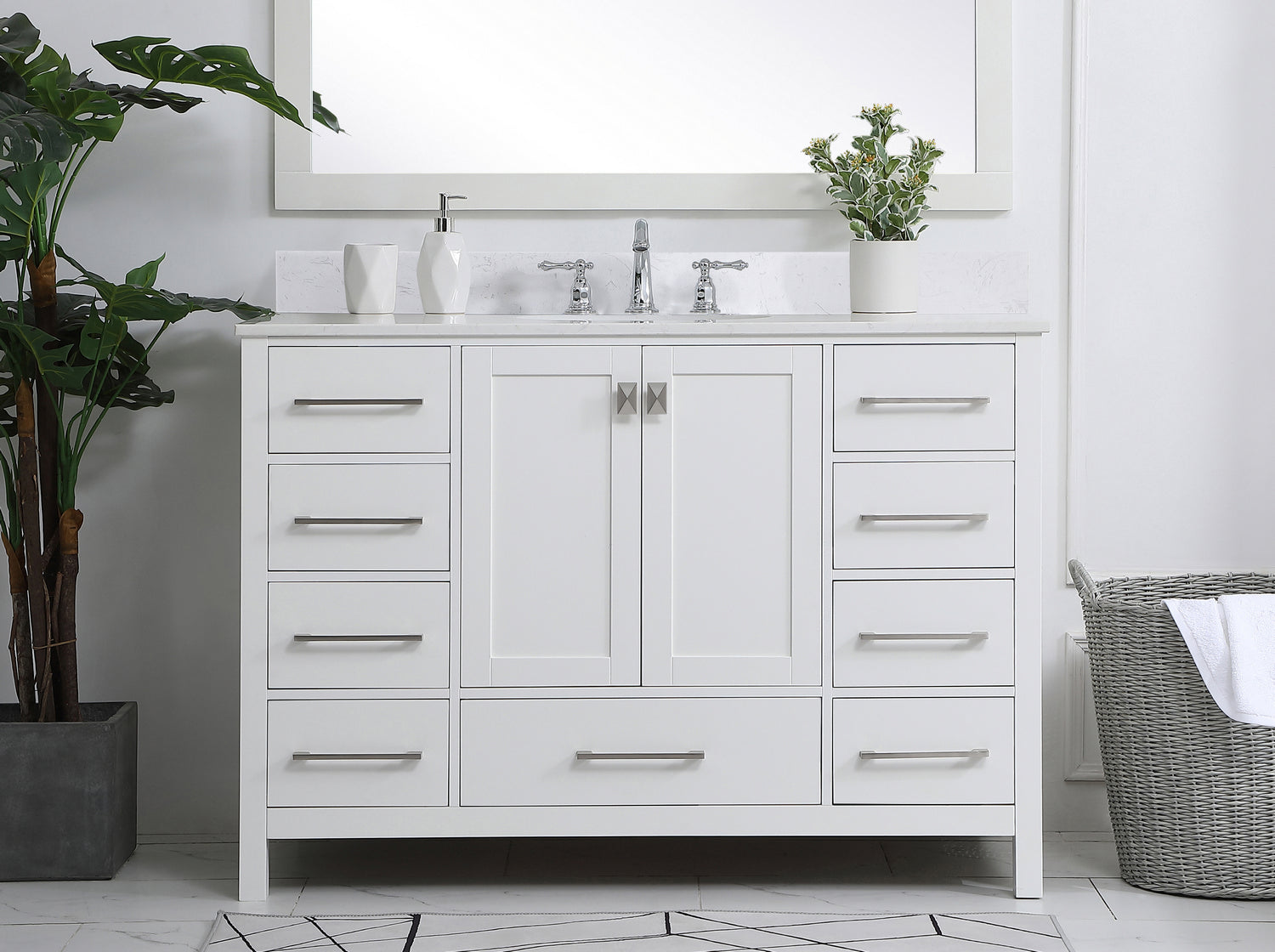 Elegant Lighting - VF18848WH-BS - Bathroom Vanity Set - Irene - White