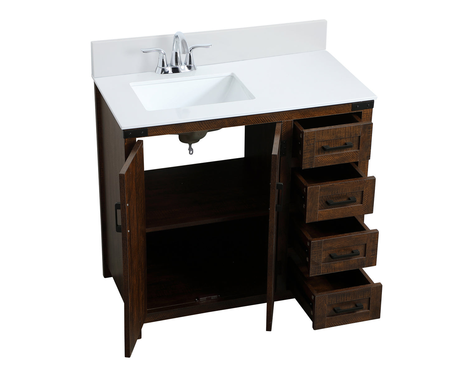 Elegant Lighting - VF90236EX-BS - Bathroom Vanity Set - Grant - Expresso