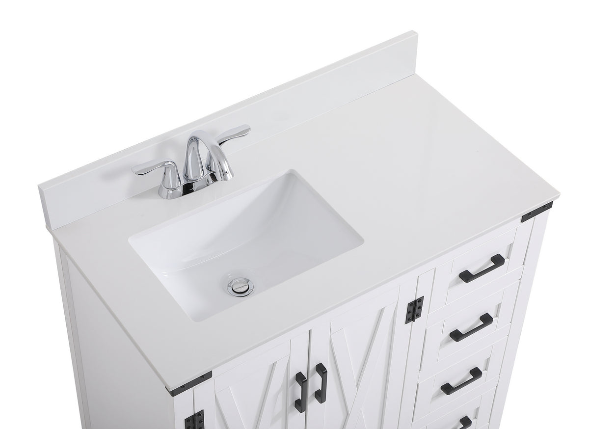 Elegant Lighting - VF90236WH-BS - Bathroom Vanity Set - Grant - White