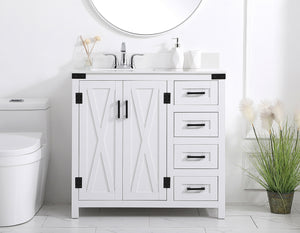 Elegant Lighting - VF90236WH-BS - Bathroom Vanity Set - Grant - White