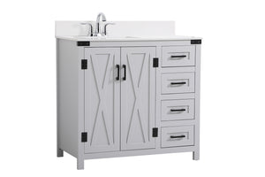 Elegant Lighting - VF90236GR-BS - Bathroom Vanity Set - Grant - Grey