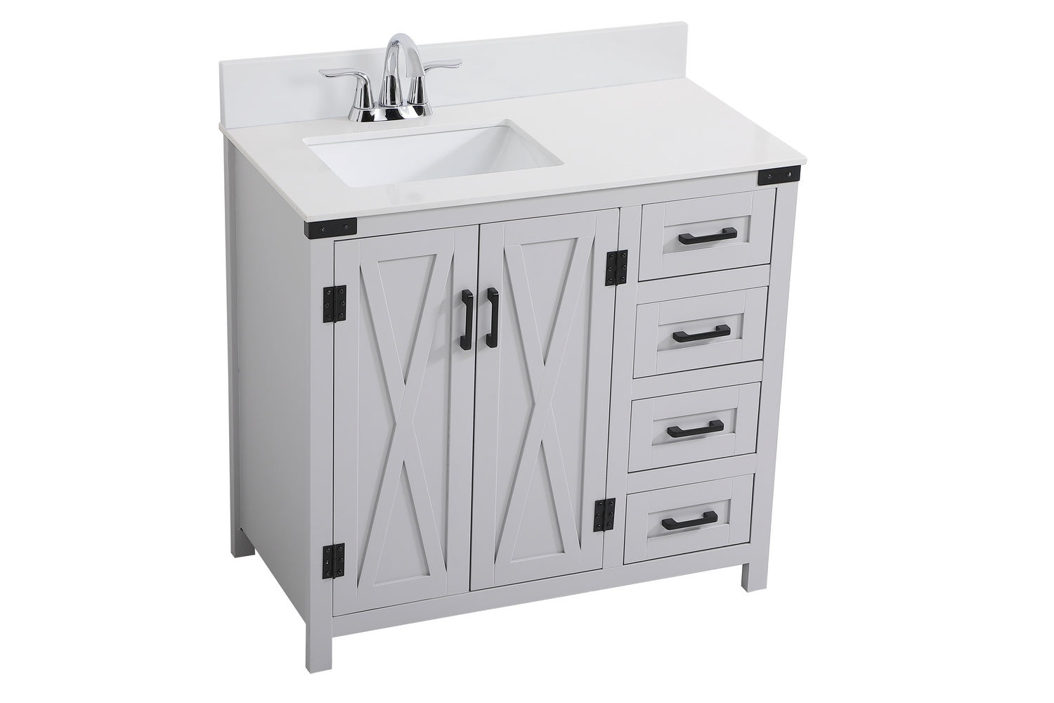 Elegant Lighting - VF90236GR-BS - Bathroom Vanity Set - Grant - Grey