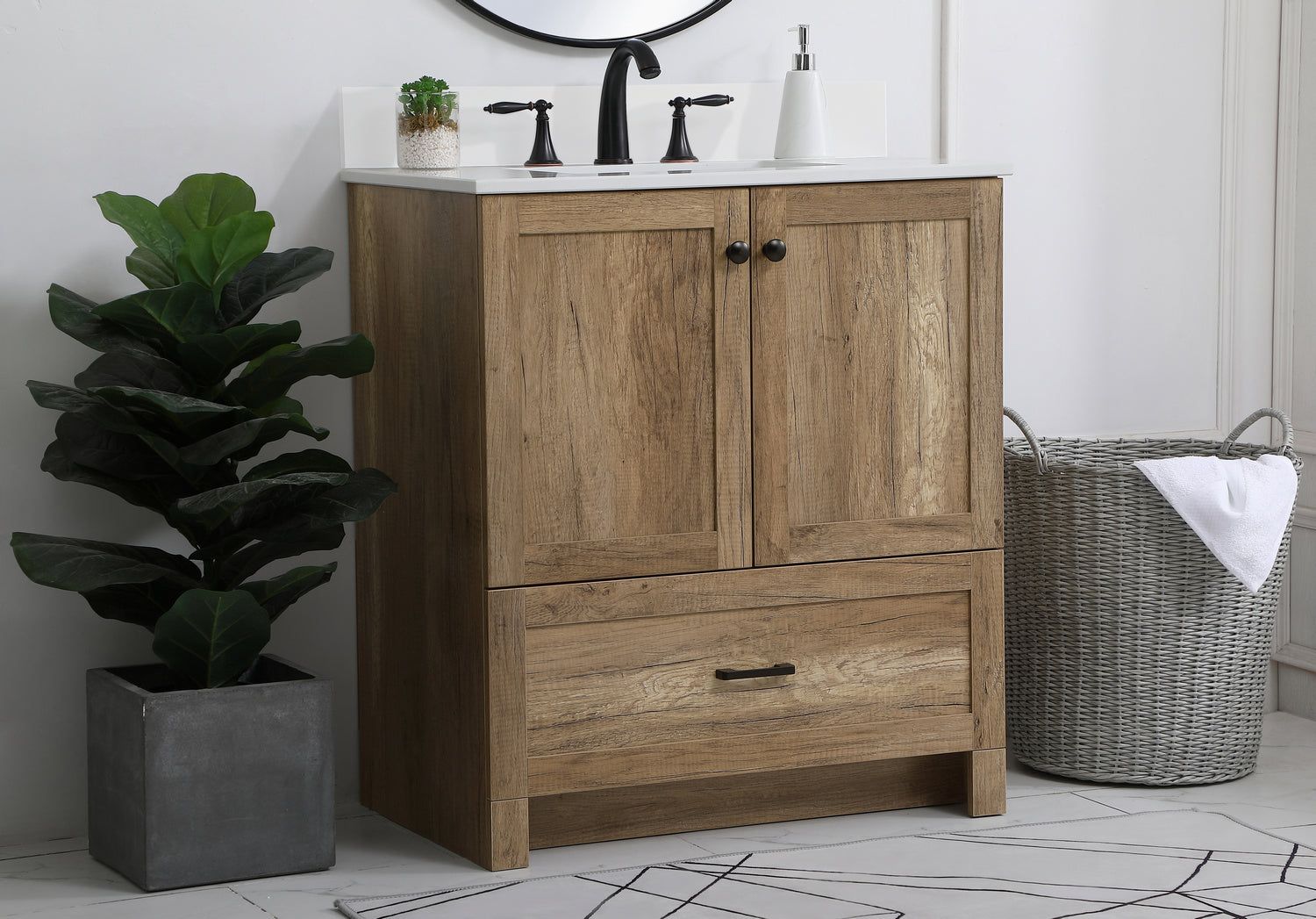 Elegant Lighting - VF2830NT-BS - Bathroom Vanity Set - Soma - Natural Oak