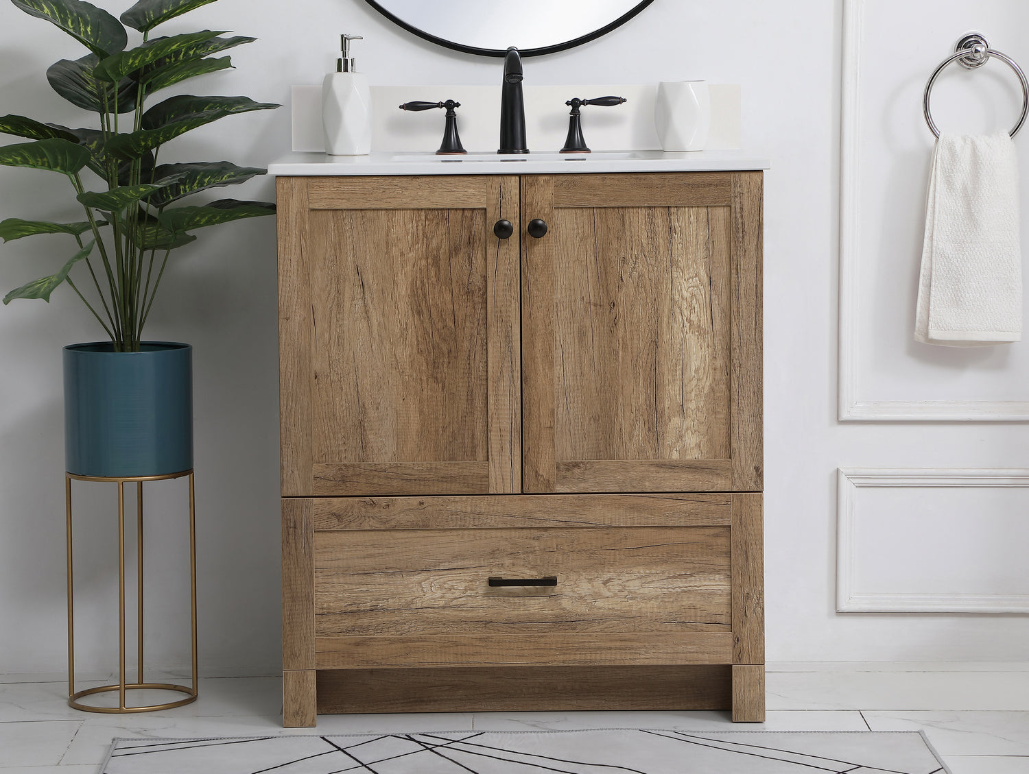 Elegant Lighting - VF2830NT-BS - Bathroom Vanity Set - Soma - Natural Oak