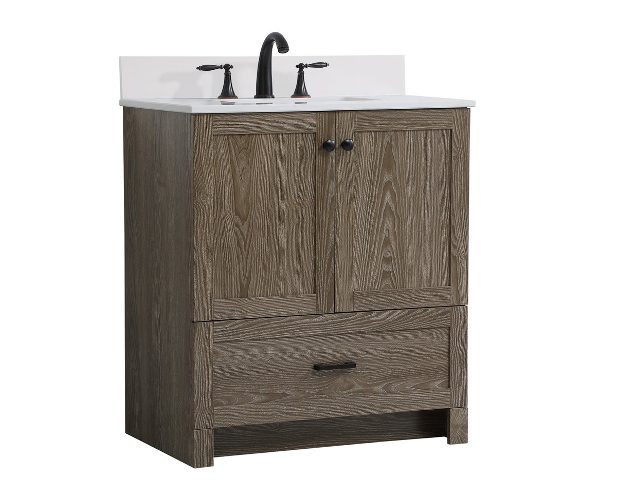 Elegant Lighting - VF2830WO-BS - Bathroom Vanity Set - Soma - Weathered Oak