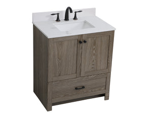 Elegant Lighting - VF2830WO-BS - Bathroom Vanity Set - Soma - Weathered Oak