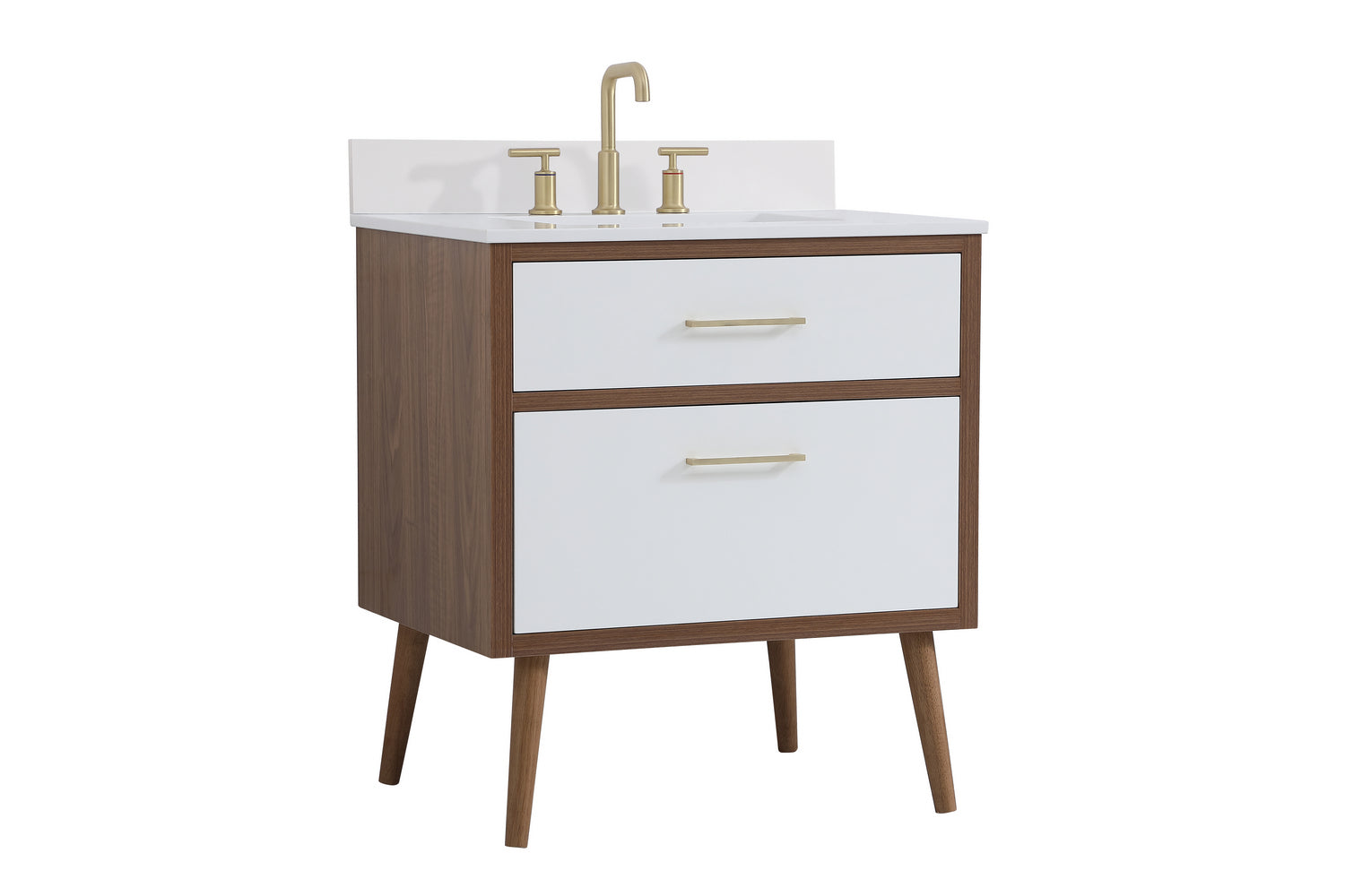 Elegant Lighting - VF41030WH-BS - Bathroom Vanity Set - Boise - White