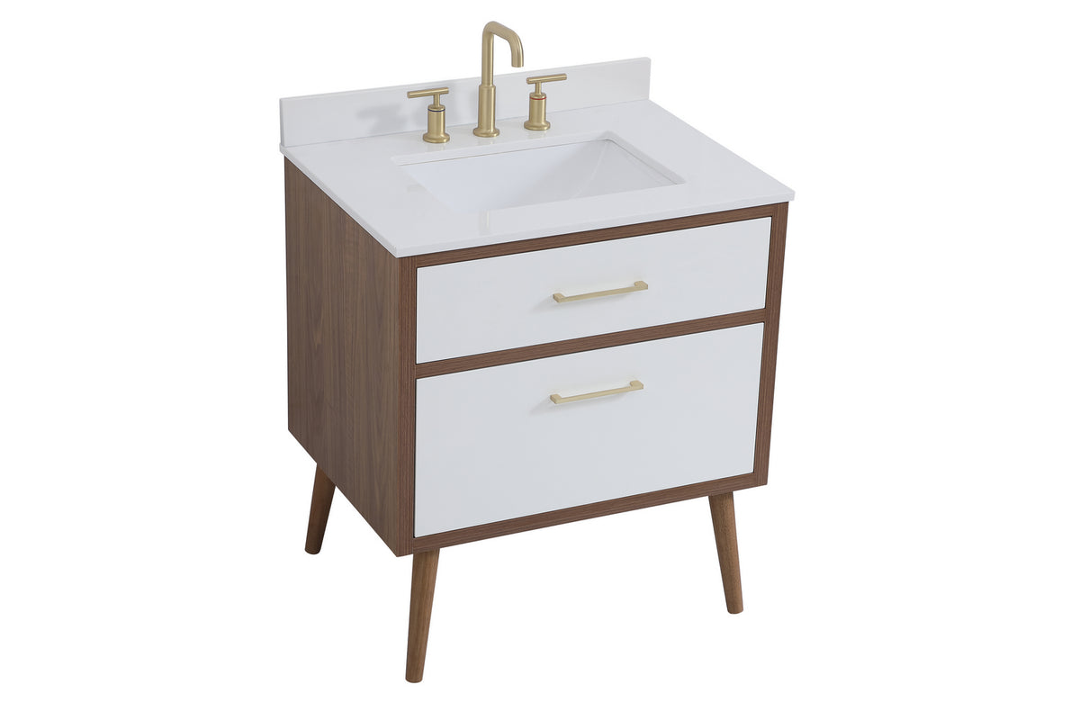 Elegant Lighting - VF41030WH-BS - Bathroom Vanity Set - Boise - White