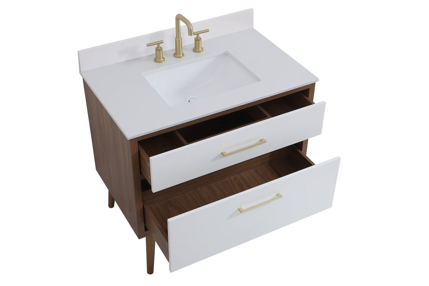 Elegant Lighting - VF41036WH-BS - Bathroom Vanity Set - Boise - White