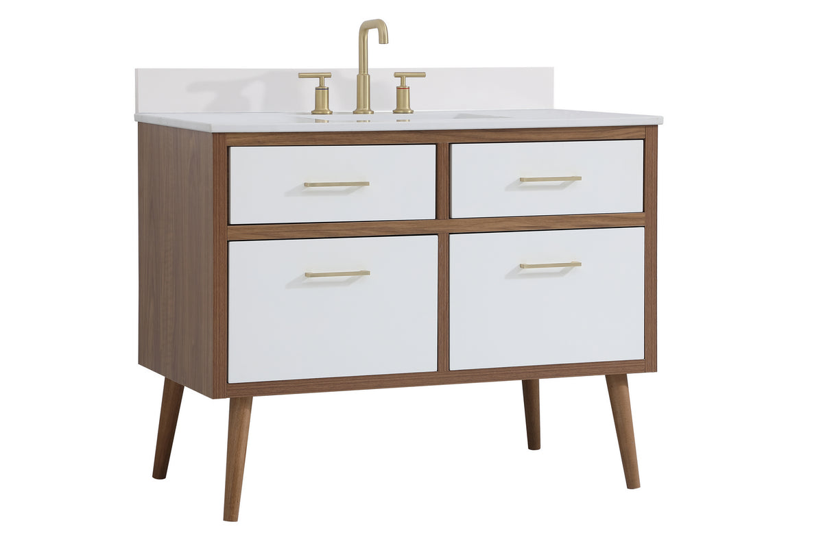 Elegant Lighting - VF41042WH-BS - Bathroom Vanity Set - Boise - White