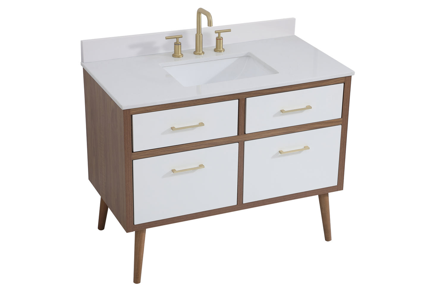 Elegant Lighting - VF41042WH-BS - Bathroom Vanity Set - Boise - White