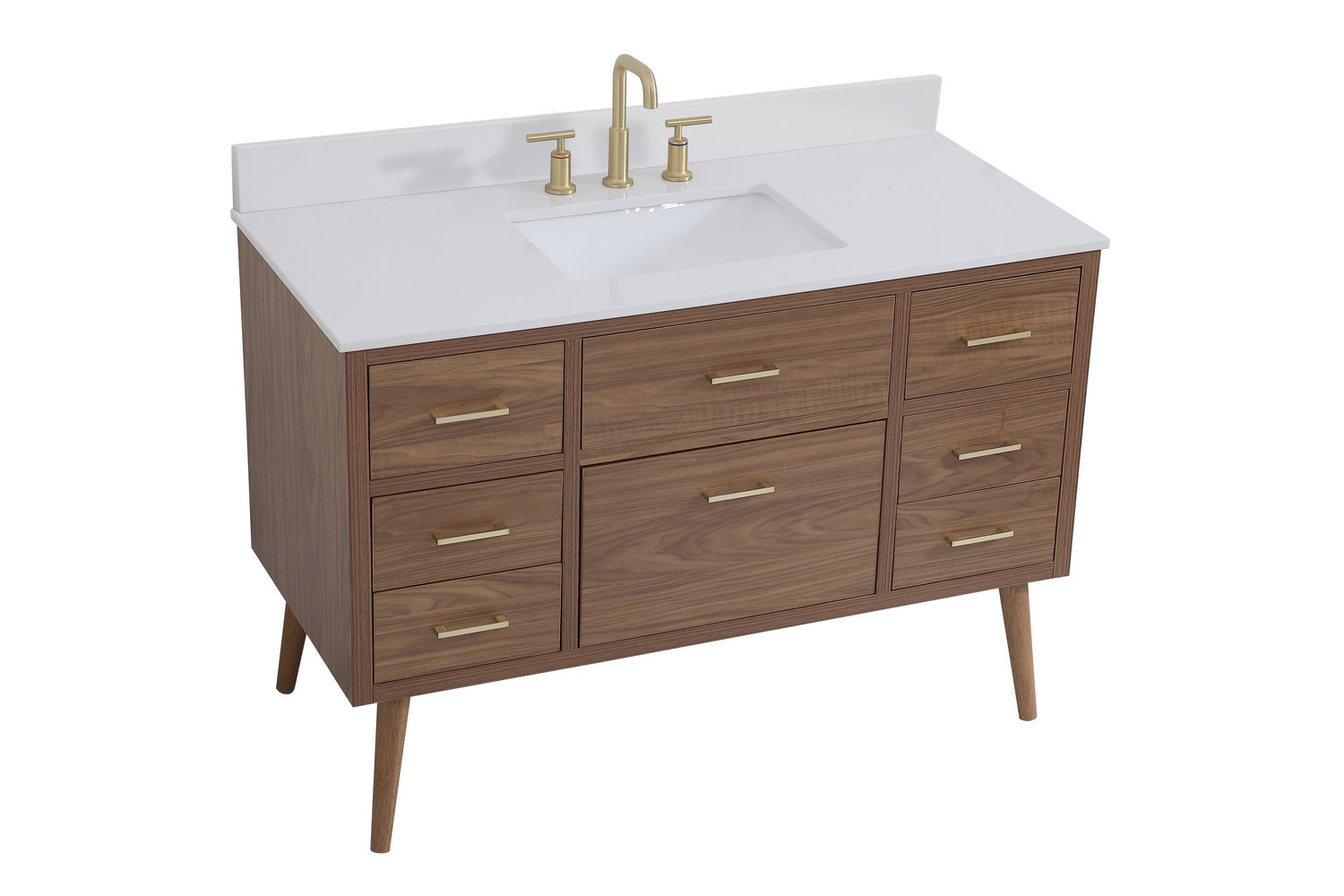 Elegant Lighting - VF41048WB-BS - Bathroom Vanity Set - Boise - Walnut Brown