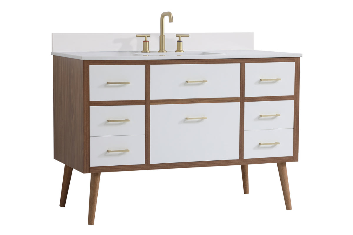 Elegant Lighting - VF41048WH-BS - Bathroom Vanity Set - Boise - White