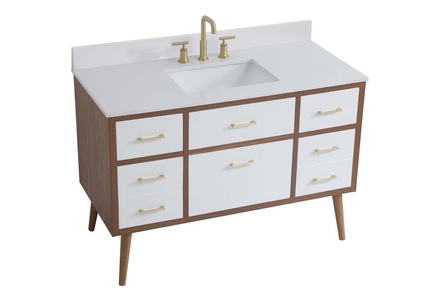 Elegant Lighting - VF41048WH-BS - Bathroom Vanity Set - Boise - White