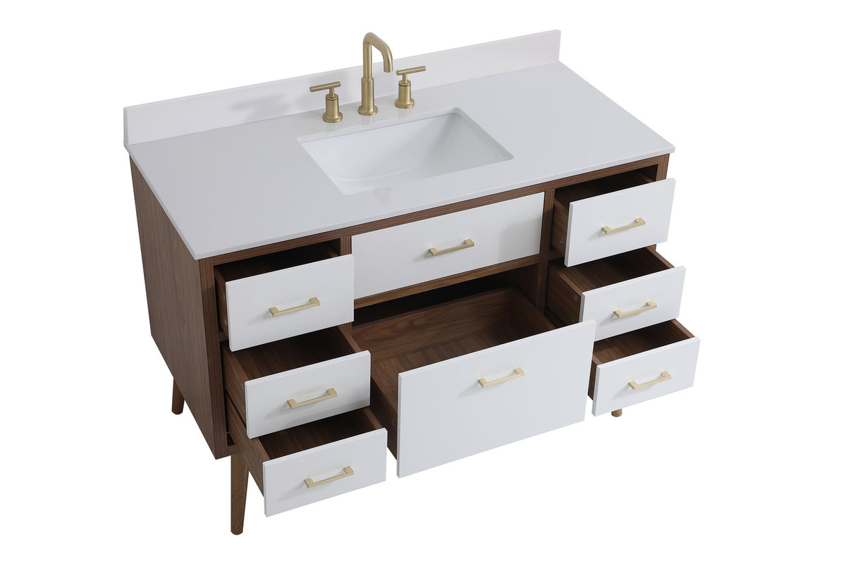 Elegant Lighting - VF41048WH-BS - Bathroom Vanity Set - Boise - White