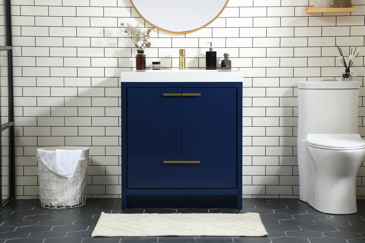 Elegant Lighting - VF46030MBL - Bathroom Vanity Set - Wyatt - Blue