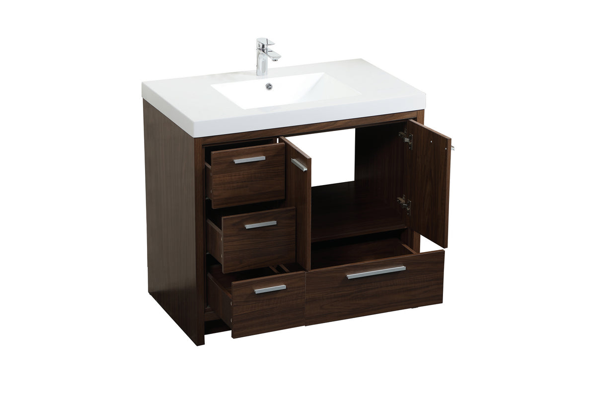 Elegant Lighting - VF46036MWT - Bathroom Vanity Set - Wyatt - Walnut