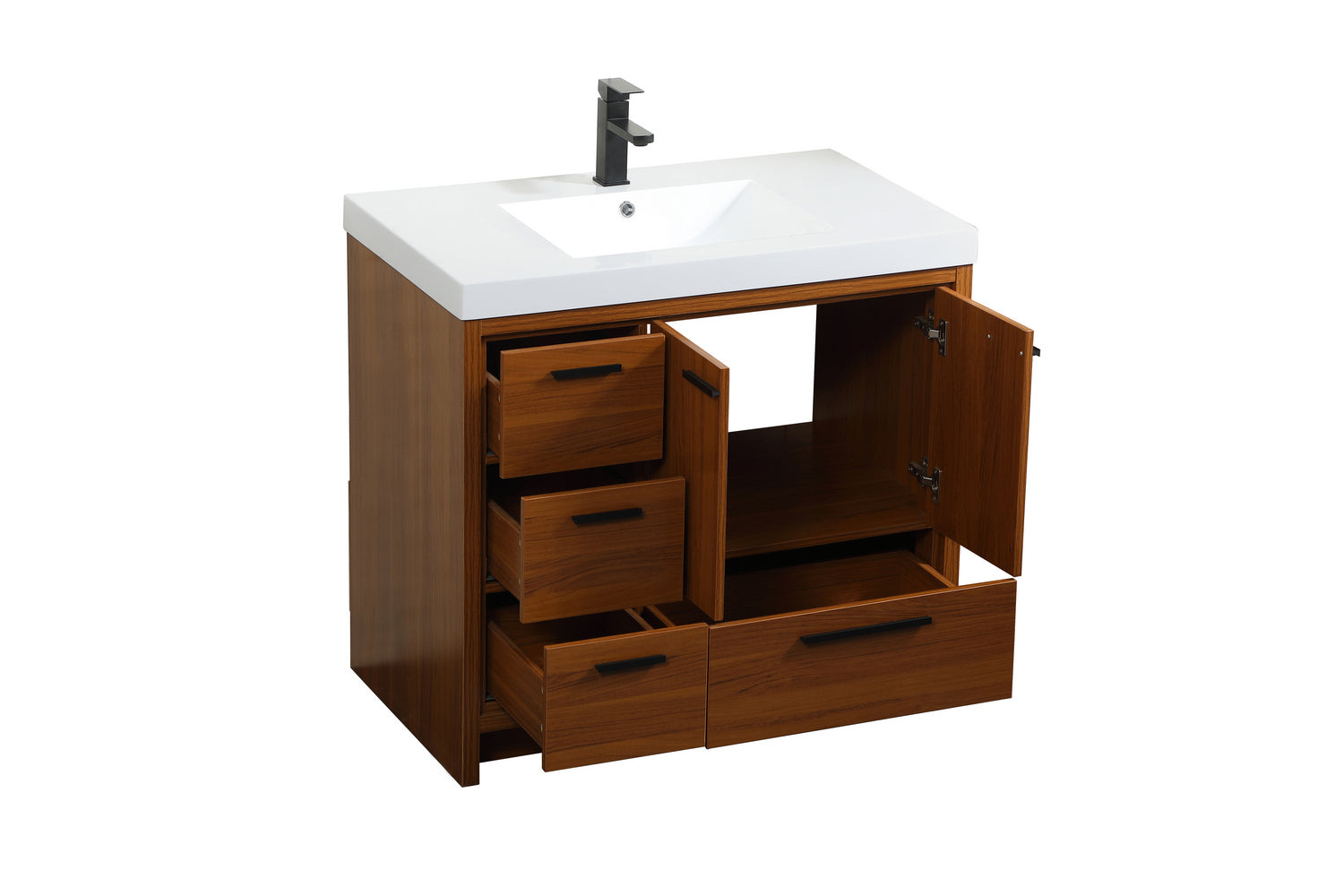 Elegant Lighting - VF46036MTK - Bathroom Vanity Set - Wyatt - Teak