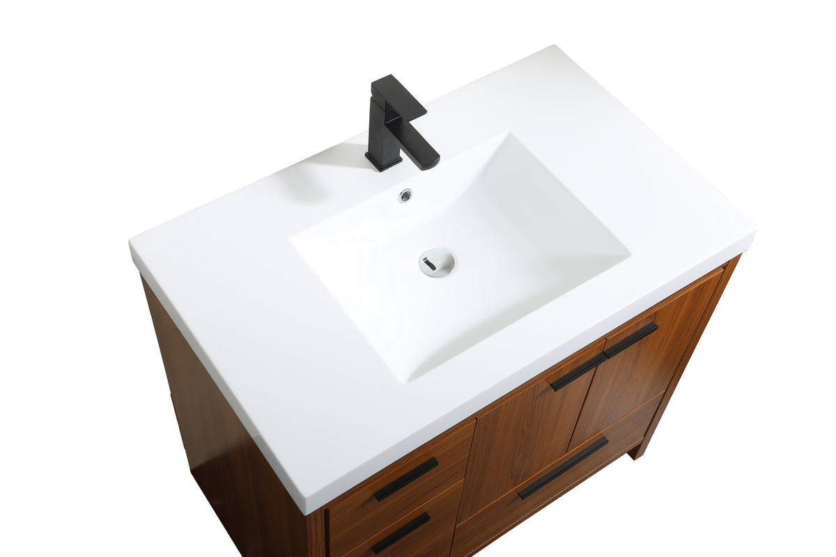 Elegant Lighting - VF46036MTK - Bathroom Vanity Set - Wyatt - Teak