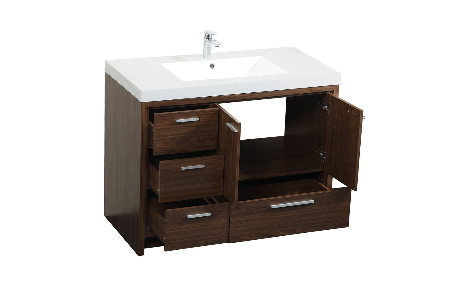 Elegant Lighting - VF46042MWT - Bathroom Vanity Set - Wyatt - Walnut