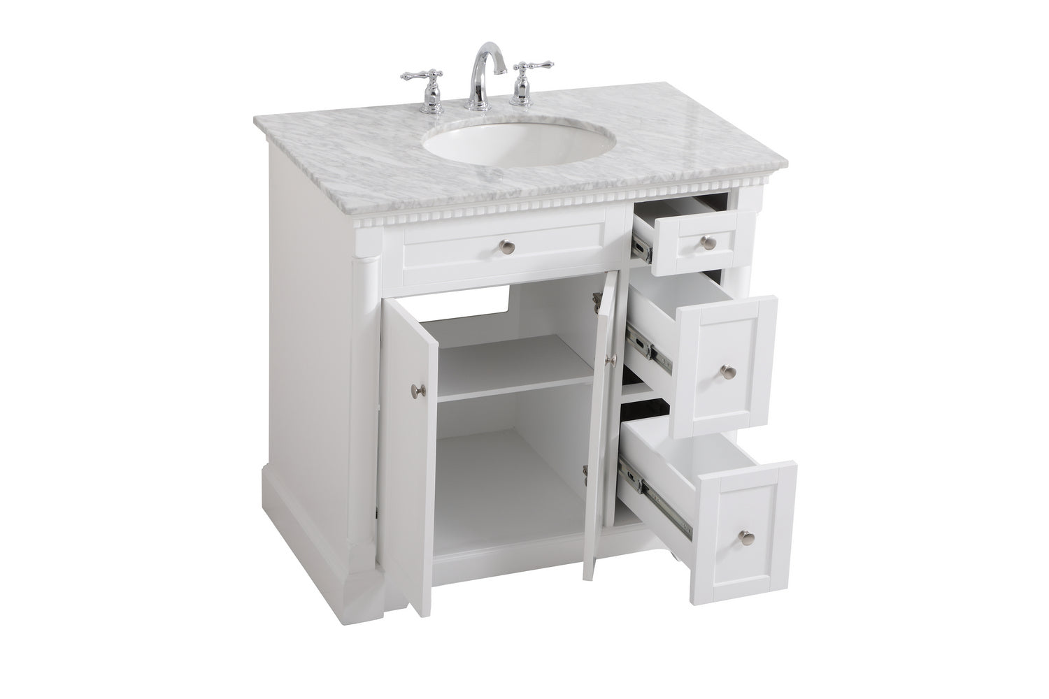 Elegant Lighting - VF53036WH - Bathroom Vanity Set - Clarence - White