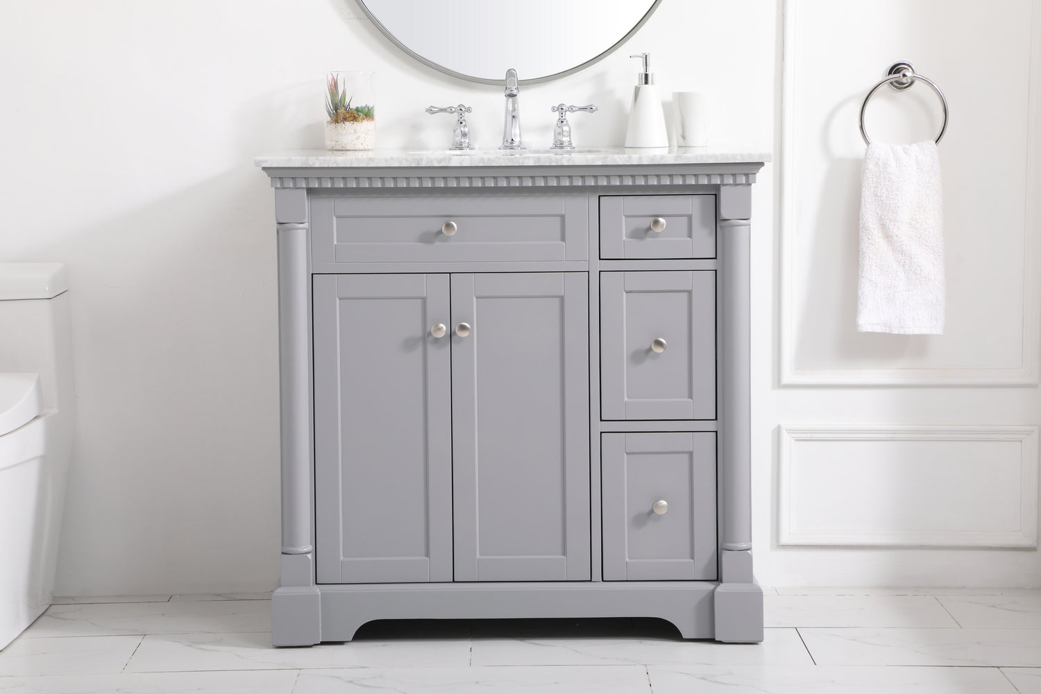 Elegant Lighting - VF53036GR - Bathroom Vanity Set - Clarence - Grey