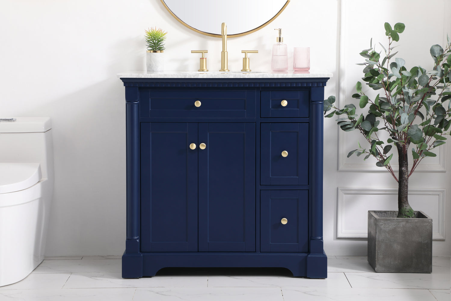 Elegant Lighting - VF53036BL - Bathroom Vanity Set - Clarence - Blue