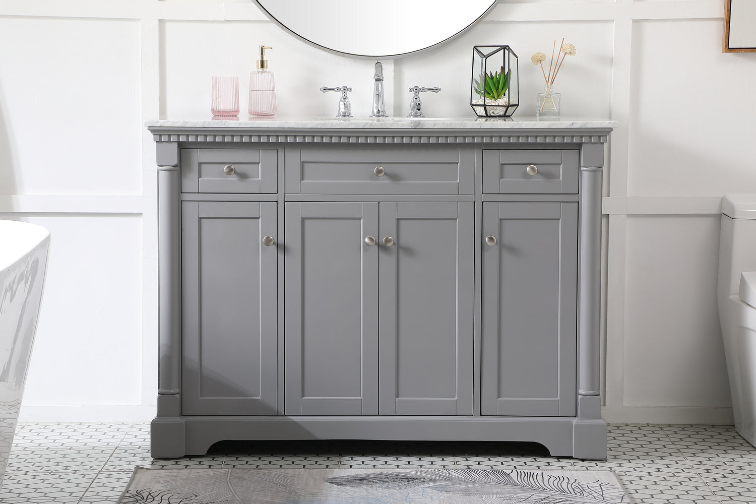 Elegant Lighting - VF53048GR - Bathroom Vanity Set - Clarence - Grey